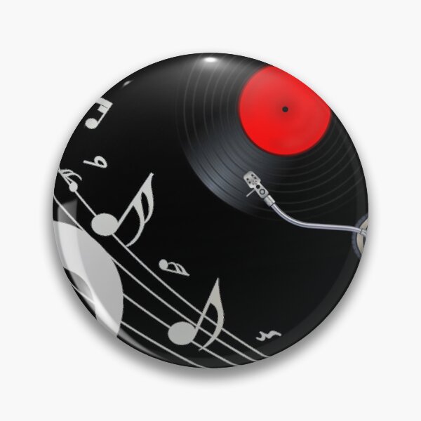 Item preview, Music Notation & Red Label Vinyl On Black designed and sold by BrightrDayMusicArt.