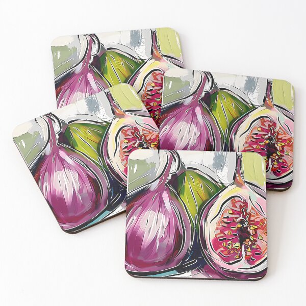 Item preview, Botanical Colorful Symphony - Dynamic Figs with Expressive Strokes and Drips Generative AI designed and sold by OlfactoART Studio.