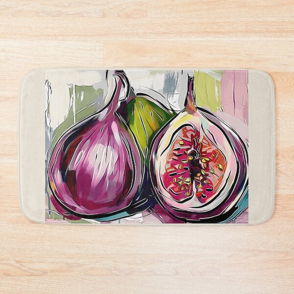 Item preview, Botanical Colorful Symphony - Dynamic Figs with Expressive Strokes and Drips Generative AI designed and sold by OlfactoART Studio.