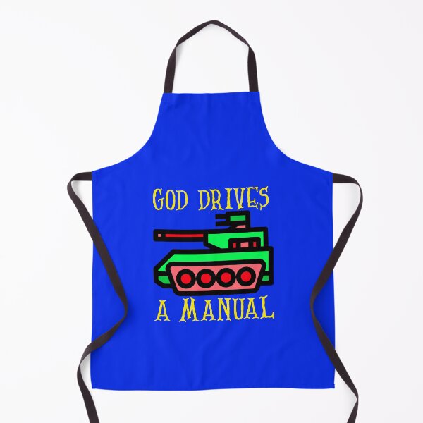 Item preview, God drives a manual designed and sold by Redlimetshirts.