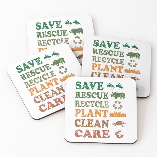 Item preview, Save Rescue Recycle Plant Clean Care Earth Day designed and sold by ScienceCorner.