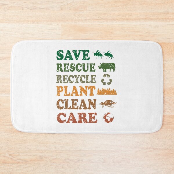 Item preview, Save Rescue Recycle Plant Clean Care Earth Day designed and sold by ScienceCorner.