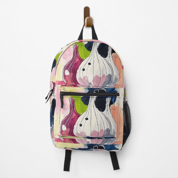 Item preview, Organic Culinary Abstraction - Vibrant Garlic-Inspired Shapes Amidst Swaths of Color AI Generated designed and sold by OlfactoART Studio.