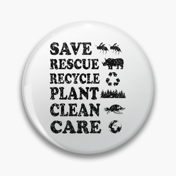 Item preview, Save Rescue Recycle Plant Clean Care Earth Day designed and sold by ScienceCorner.