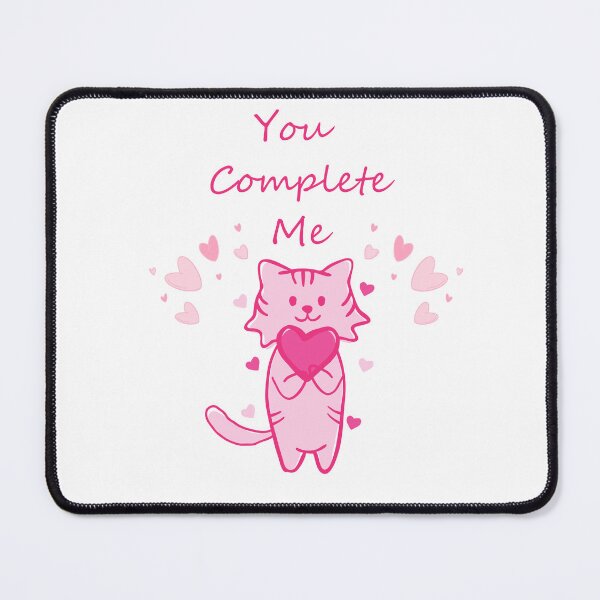 Item preview, You Complete Me Pink Cat Kitten Hearts designed and sold by GiftsByMichele.