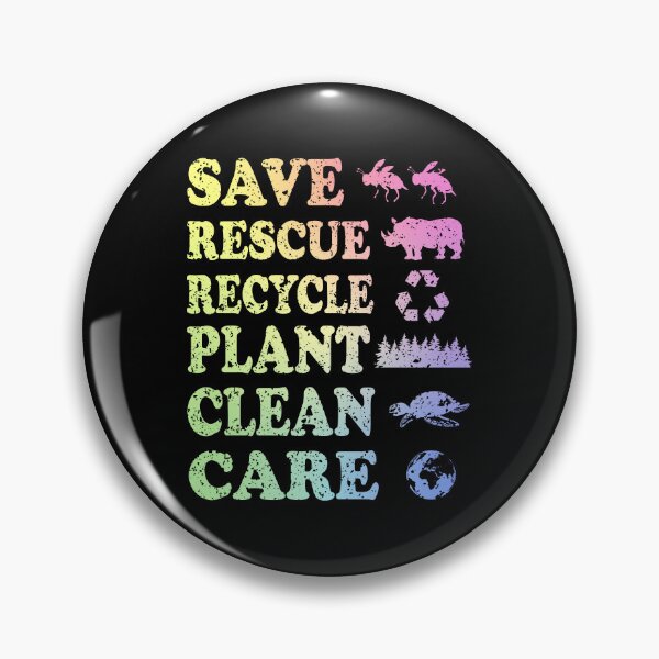 Item preview, Save Rescue Recycle Plant Clean Care Earth Day designed and sold by ScienceCorner.