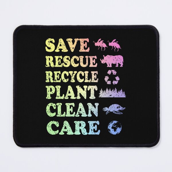 Item preview, Save Rescue Recycle Plant Clean Care Earth Day designed and sold by ScienceCorner.