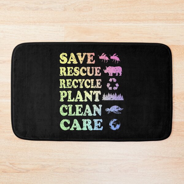 Item preview, Save Rescue Recycle Plant Clean Care Earth Day designed and sold by ScienceCorner.