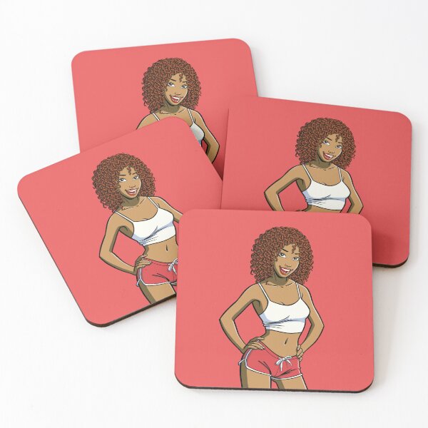 Item preview, CutiePie #13 - Curly cutie in crop top & hot pants designed and sold by CutiePiesArt.