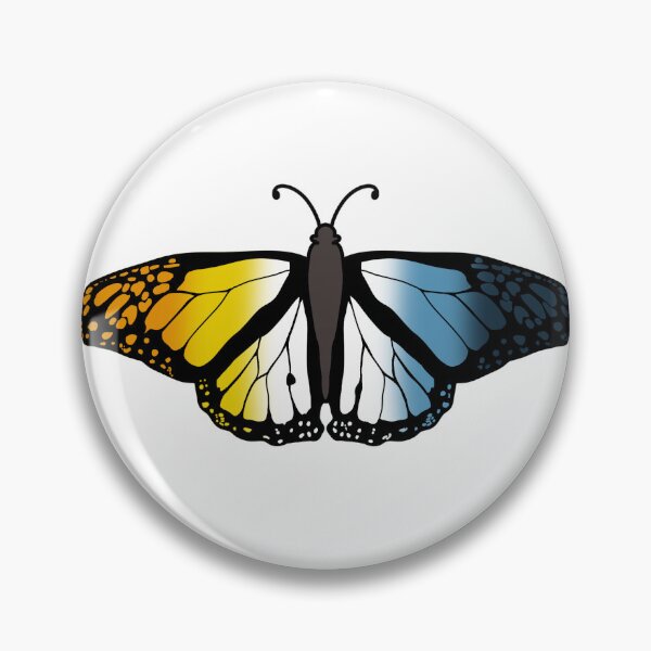 Item preview, Monarch Butterfly AroAce Colors designed and sold by Whylimecreates.