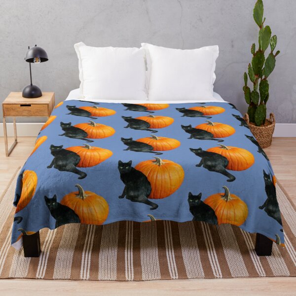Item preview, Black Cat with Pumpkin designed and sold by catsclips.