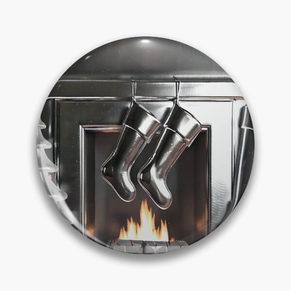 Item preview, Metal Fireplace with Stockings and Christmas tree designed and sold by ha11e11.