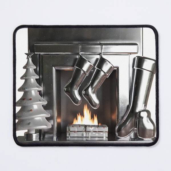 Item preview, Metal Fireplace with Stockings and Christmas tree designed and sold by ha11e11.