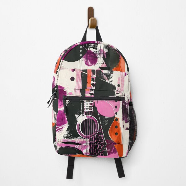 Item preview, Energetic Melodies - Dynamic Abstract Guitar Composition in Vibrant Hues Neo Expressionism designed and sold by OlfactoART Studio.