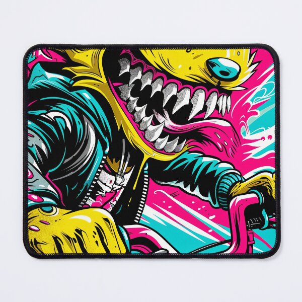 Item preview, Neon Zombie Biker Dog designed and sold by StickerVerseCo.