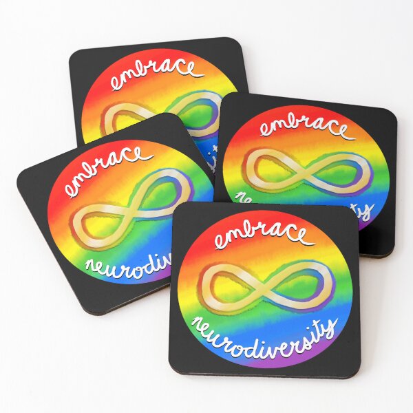Item preview, Embrace Neurodiversity - Gold Infinity Symbol (AuDHD) designed and sold by JillPillDesign.