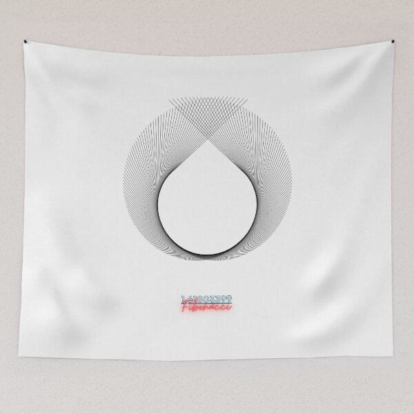 Item preview, Fibonacci Circle, Golden Ratio, line designed and sold by Numbers-Art.