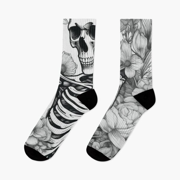 Item preview, Floral Skeleton designed and sold by MatrixTattoo.