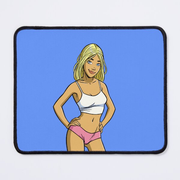 Item preview, CutiePie #1 - Blue-eyed blonde in crop top designed and sold by CutiePiesArt.