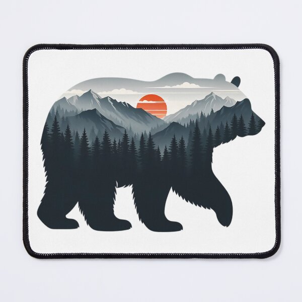Item preview, Bear Silhouette Mountain Adventure designed and sold by SportsT-Shirts.