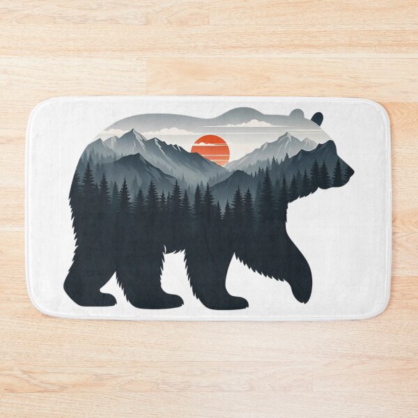 Item preview, Bear Silhouette Mountain Adventure designed and sold by SportsT-Shirts.
