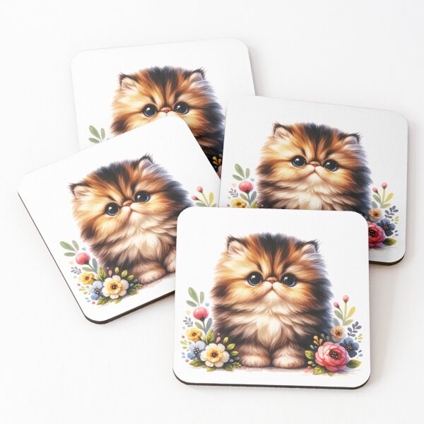 Item preview, Persian Kitten And Flowers designed and sold by TheAnimalZ00.