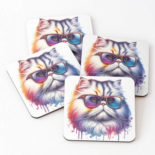 Item preview, Watercolor Persian Cat Wearing Sunglasses designed and sold by TheAnimalZ00.