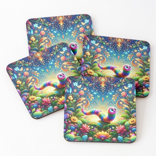 Item preview, Magical Rainbow Worm designed and sold by Sillytoe.