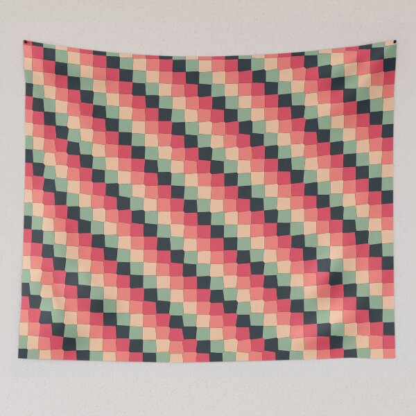 Item preview, Geometric Multicolor Layered Scales Abstract Fluid Diagonal Lines designed and sold by Alchemy-A-La-G.