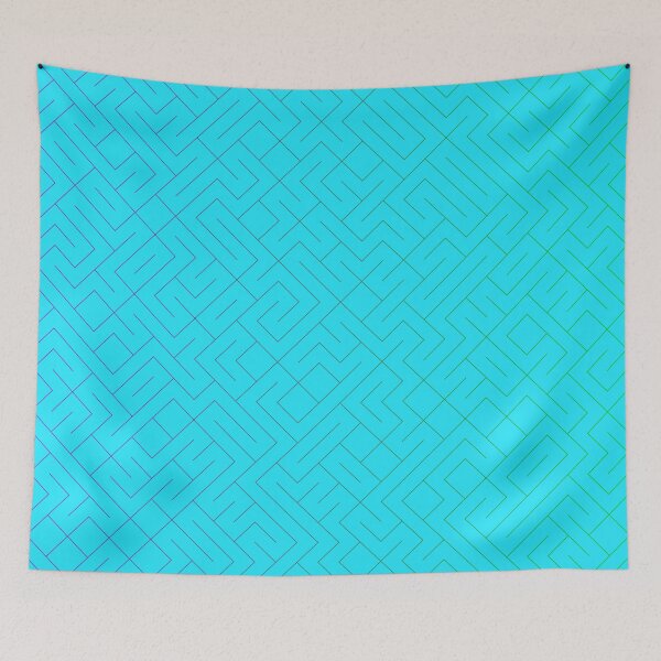 Item preview, Purple Green Transition Symmetrical Labyrinth Teal Maze  designed and sold by Alchemy-A-La-G.