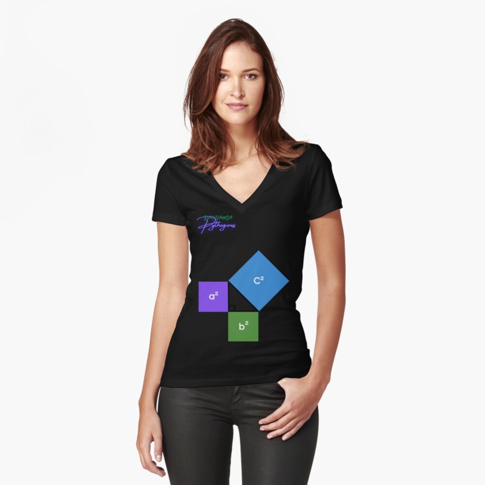 Item preview, Fitted V-Neck T-Shirt designed and sold by Numbers-Art.