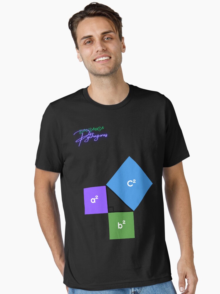 Thumbnail 1 of 7, Essential T-Shirt, Pythagorean Theorem, Right Triangle Formula, equation designed and sold by Numbers-Art.