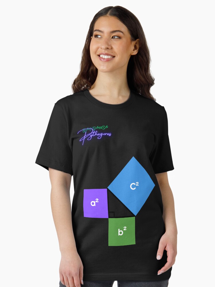 Thumbnail 2 of 7, Essential T-Shirt, Pythagorean Theorem, Right Triangle Formula, equation designed and sold by Numbers-Art.