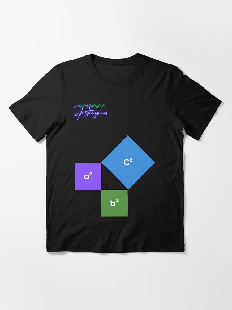 Thumbnail 3 of 7, Essential T-Shirt, Pythagorean Theorem, Right Triangle Formula, equation designed and sold by Numbers-Art.