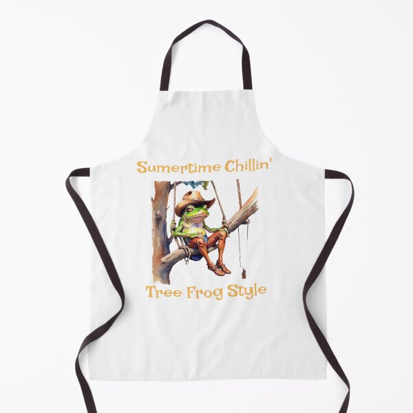 Item preview, Cowboy Frog sitting securely on tree branch in watercolor paint designed and sold by EmeraldCauldren.
