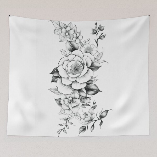 Item preview, Floral Tattoo  designed and sold by MatrixTattoo.