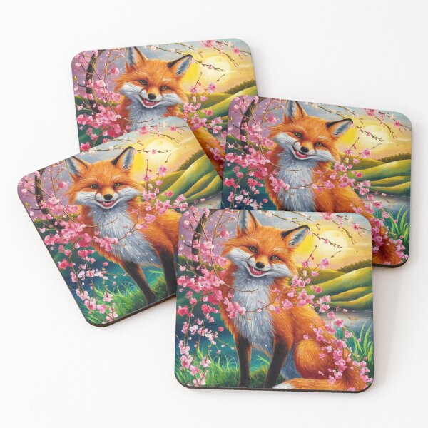 Artikelvorschau, Fuchs-Portrait. Fuchs mit Kirschblüte, Blumenfuchs, Vintage-Fuchs, Fuchs-Malerei, Peter Paul Rubens-Stil entworfen und verkauft von FoxVibes.