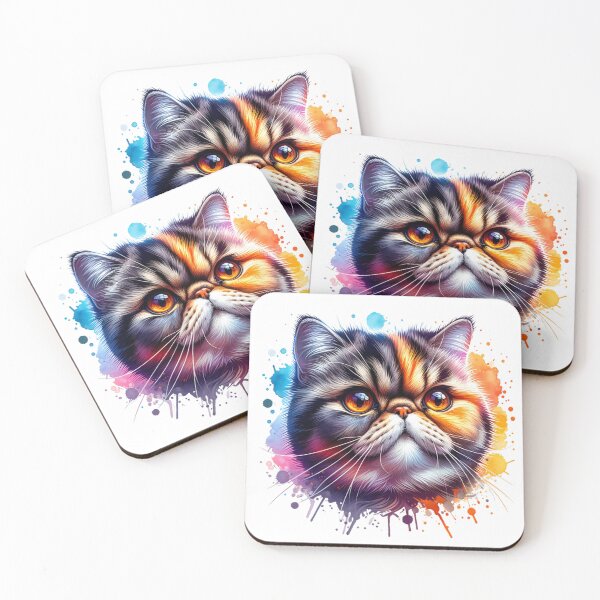 Item preview, Watercolor Exotic Shorthair Cat Face designed and sold by TheAnimalZ00.