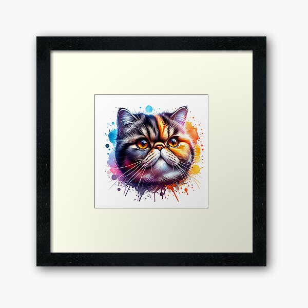Item preview, Watercolor Exotic Shorthair Cat Face designed and sold by TheAnimalZ00.