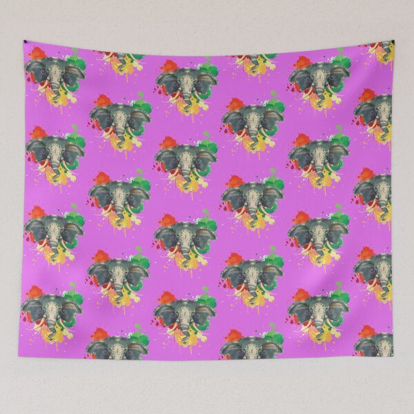 Item preview, Elephant in the Playroom Colorful Artwork designed and sold by Capiral Bucketlist.