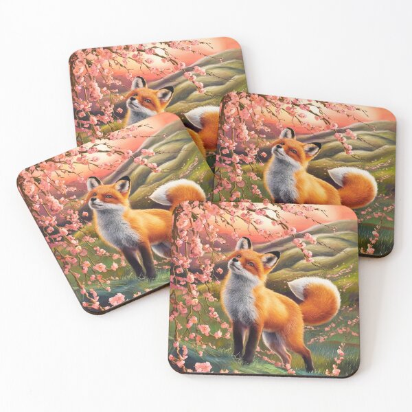 Artikelvorschau, Fuchs-Portrait. Fuchs mit Kirschblüte, Blumenfuchs, Vintage-Fuchs, Fuchs-Malerei, Peter Paul Rubens-Stil entworfen und verkauft von FoxVibes.