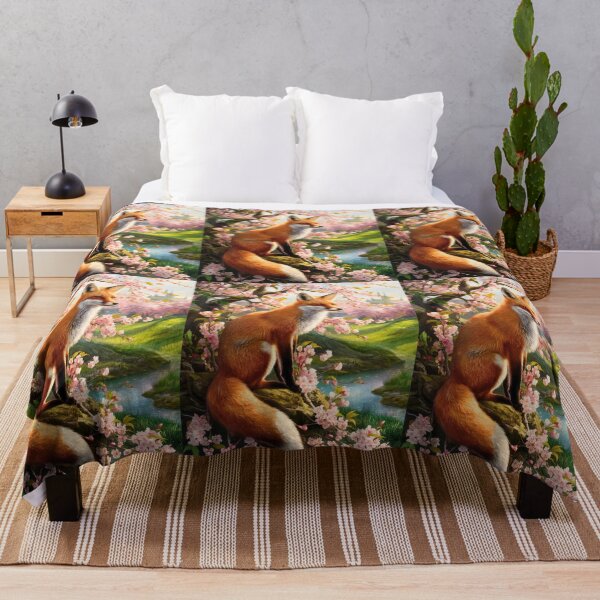 Artikelvorschau, Fuchs-Portrait. Fuchs mit Kirschblüte, Blumenfuchs, Vintage-Fuchs, Fuchs-Malerei, Peter Paul Rubens-Stil entworfen und verkauft von FoxVibes.