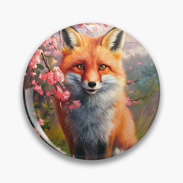 Artikelvorschau, Fuchs-Portrait. Fuchs mit Kirschblüte, Blumenfuchs, Vintage-Fuchs, Fuchs-Malerei, Peter Paul Rubens-Stil entworfen und verkauft von FoxVibes.