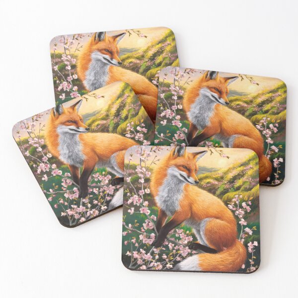 Artikelvorschau, Fuchs-Portrait. Fuchs mit Kirschblüte, Blumenfuchs, Vintage-Fuchs, Fuchs-Malerei, Peter Paul Rubens-Stil entworfen und verkauft von FoxVibes.