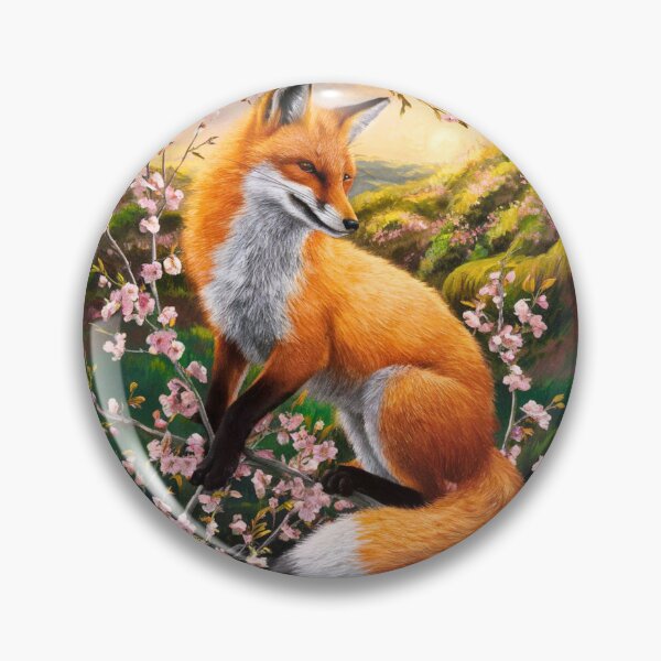 Artikelvorschau, Fuchs-Portrait. Fuchs mit Kirschblüte, Blumenfuchs, Vintage-Fuchs, Fuchs-Malerei, Peter Paul Rubens-Stil entworfen und verkauft von FoxVibes.