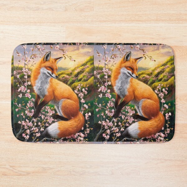 Artikelvorschau, Fuchs-Portrait. Fuchs mit Kirschblüte, Blumenfuchs, Vintage-Fuchs, Fuchs-Malerei, Peter Paul Rubens-Stil entworfen und verkauft von FoxVibes.