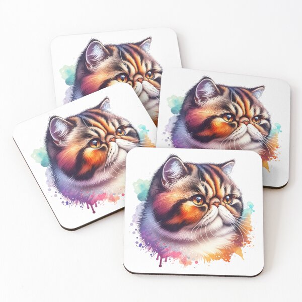 Item preview, Watercolor Exotic Shorthair Cat Face designed and sold by TheAnimalZ00.