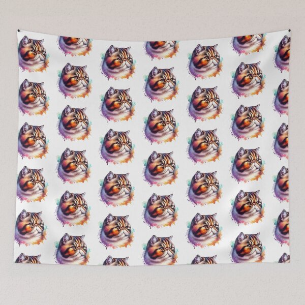 Item preview, Watercolor Exotic Shorthair Cat Face designed and sold by TheAnimalZ00.