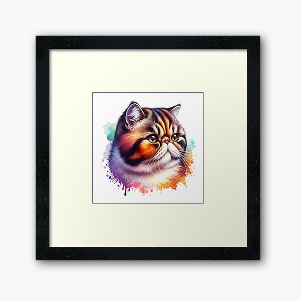 Item preview, Watercolor Exotic Shorthair Cat Face designed and sold by TheAnimalZ00.