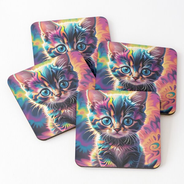 Item preview, Psychedelic Kitty designed and sold by ChimericCreate.